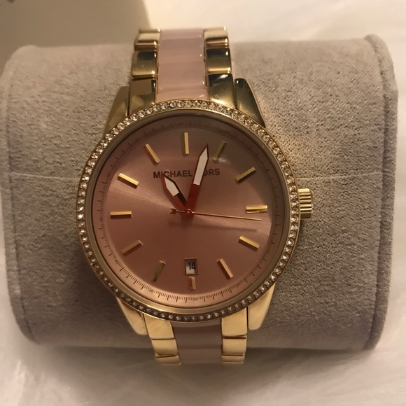 Michael Kors Jewelry - New Michael Kors yellow Gold with Pink watch